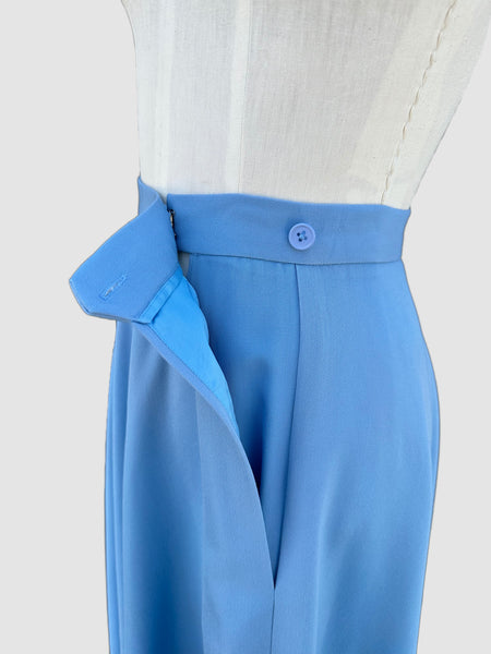 RALPH LAUREN 80s 90s A Line Midi Gabardine Skirt • Small