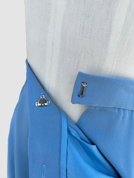 RALPH LAUREN 80s 90s A Line Midi Gabardine Skirt • Small