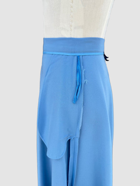 RALPH LAUREN 80s 90s A Line Midi Gabardine Skirt • Small