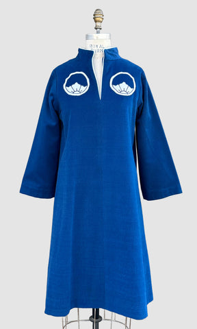 WHITE DUCK SEASHELL Applique 80s Tunic Dress • Medium