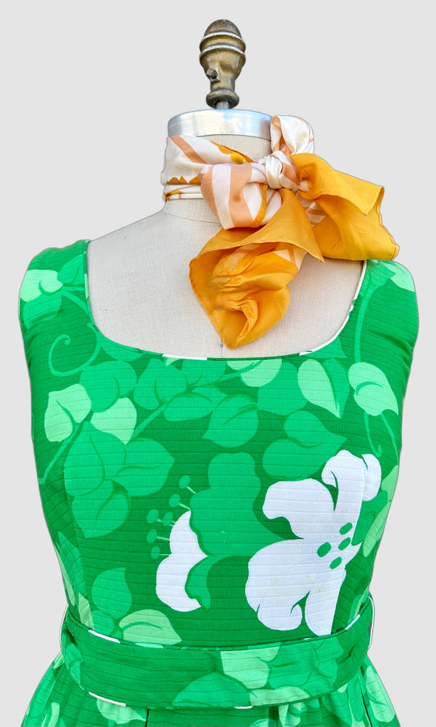 MALIA HAWAIIAN Vintage 60s Green Maxi Dress Medium (10) Love Street Vintage MALIA HAWAIIAN Vintage 60s Green Maxi Dress Medium (10) Love Street Vintage