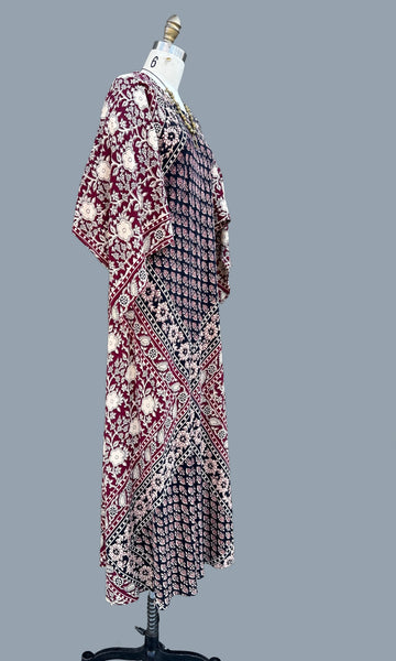 GYPSY ROMANCE 70s Pakistani Angel Wing Dress • Medium