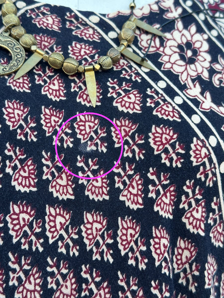 GYPSY ROMANCE 70s Pakistani Angel Wing Dress • Medium