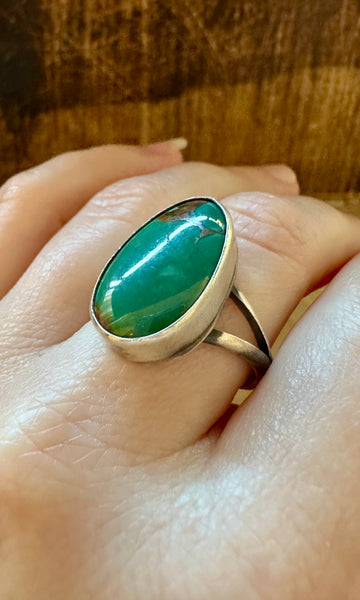 SCOTT SKEETS Sterling Silver & Turquoise Ring • Size 9 1/2