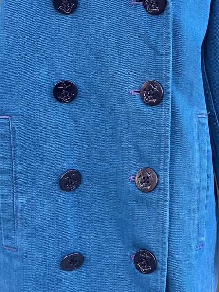 LAUREN • RALPH LAUREN Vintage Denim Pea Coat • Small Medium