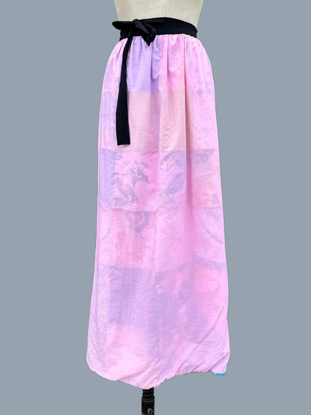 ALICE PATCHWORK 1970s Vintage Multi-Colored Wrap Skirt • Sm./Md.