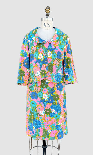 FRITZI 2 PIECE Vintage 60s Blazer and Skirt Set • Medium