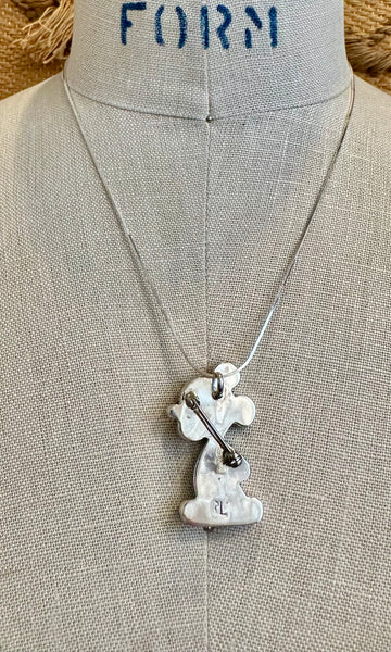 HOLD FOR YURIKO-ZUNI TOONS Mickey Mouse Inlay Necklace & Brooch