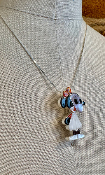 HOLD FOR YURIKO-ZUNI TOONS Minnie Mouse Inlay Necklace & Brooch