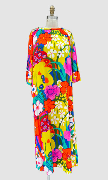RHAPSODY BY GLAZIER Vintage 60s Maxi Dress • Med. to Lg.