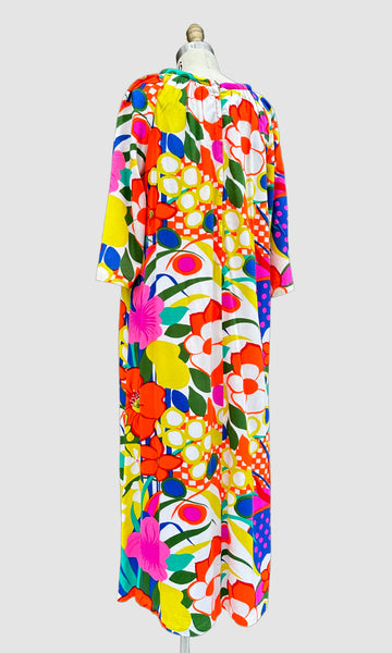 RHAPSODY BY GLAZIER Vintage 60s Maxi Dress • Med. to Lg.