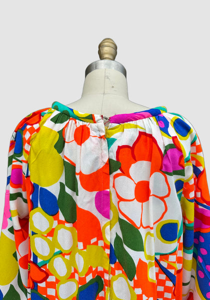RHAPSODY BY GLAZIER Vintage 60s Maxi Dress • Med. to Lg.
