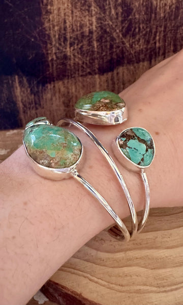 J. BEGAY MULTI Turquoise and Silver Navajo Cuff • 28g