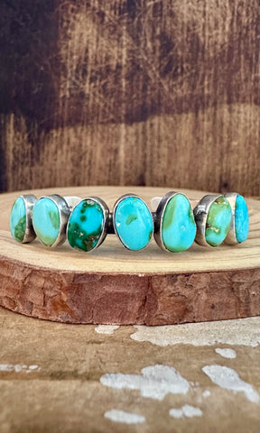 TURQUOISE PEBBLE TOSS Sterling Silver Cuff