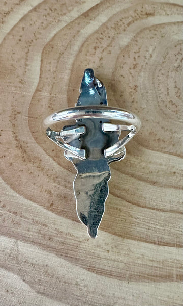 SILVER FLOWER DAGGER Sterling Silver Statement Ring