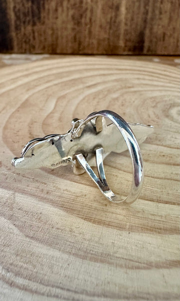 SILVER FLOWER DAGGER Sterling Silver Statement Ring