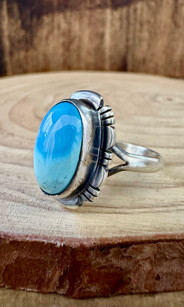 JEROLD FRANCISCO Turquoise and Sterling Silver Ring • Size 9