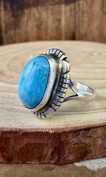 JEROLD FRANCISCO Turquoise and Sterling Silver Ring • Size 8