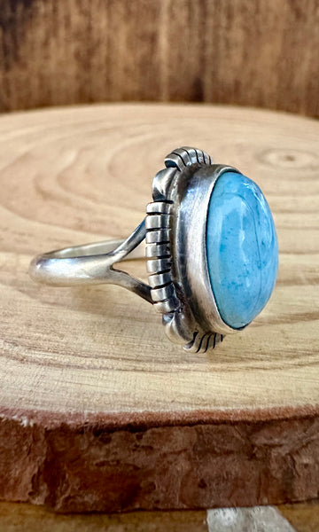 JEROLD FRANCISCO Turquoise and Sterling Silver Ring • Size 8