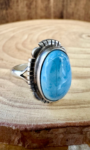 JEROLD FRANCISCO Turquoise and Sterling Silver Ring • Size 8