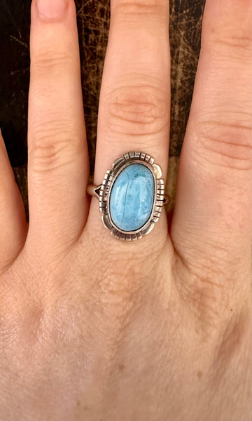 JEROLD FRANCISCO Turquoise and Sterling Silver Ring • Size 8