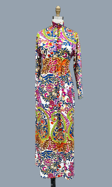 DON LUIS I.Magnin Vintage 70s Maxi Dress • X-Small