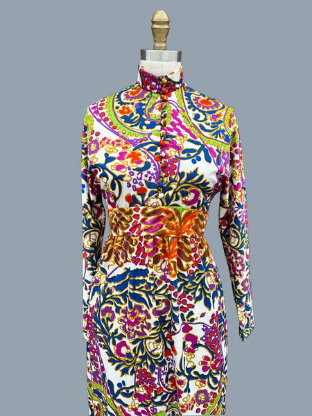DON LUIS I.Magnin Vintage 70s Maxi Dress • X-Small