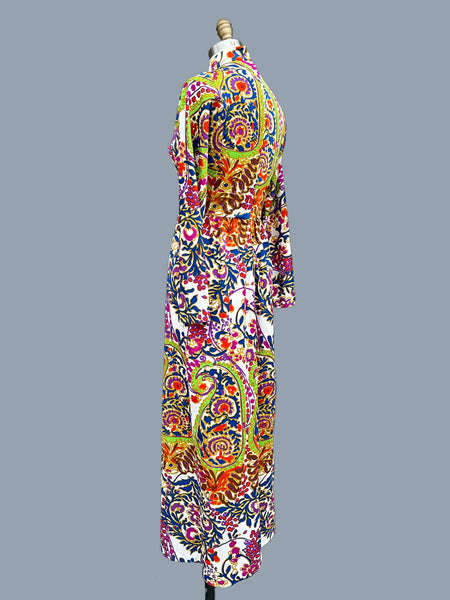 DON LUIS I.Magnin Vintage 70s Maxi Dress • X-Small