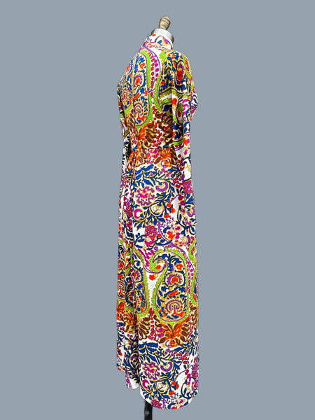 DON LUIS I.Magnin Vintage 70s Maxi Dress • X-Small