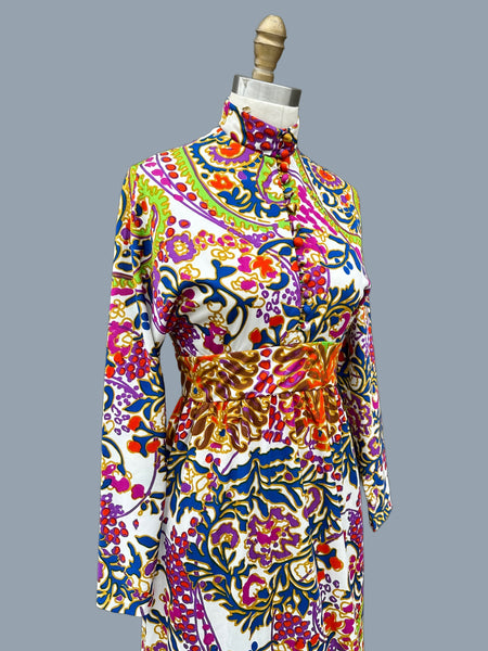 DON LUIS I.Magnin Vintage 70s Maxi Dress • X-Small