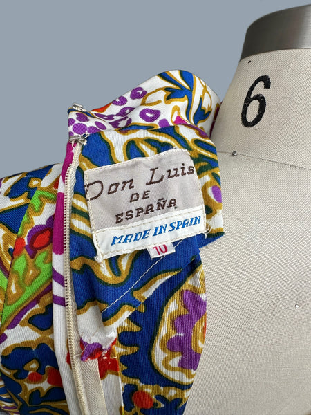 DON LUIS I.Magnin Vintage 70s Maxi Dress • X-Small