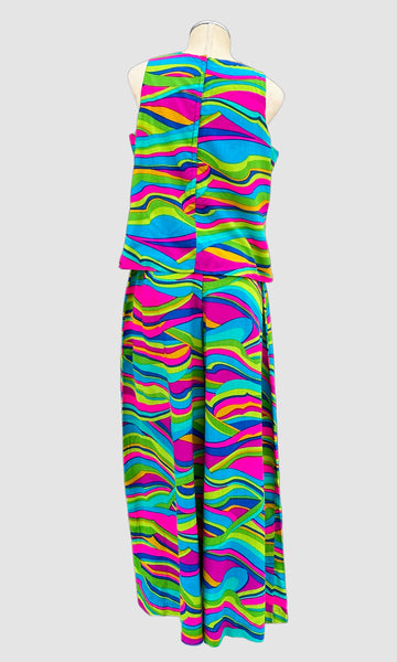 FRITZI 2 PIECE Vintage 60s Blouse & Pant Set • Medium