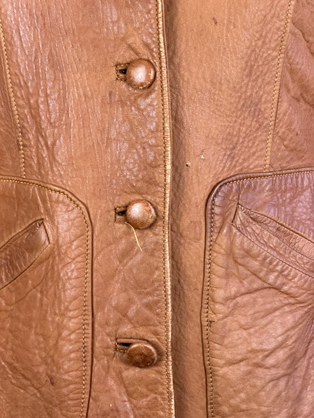 NORTH BEACH LEATHER  70s Hazelnut Jacket • X Small - Small