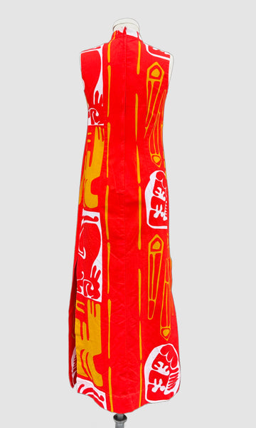 HOLO HOLO Vintage 60s/70s Tiki Dress • Small