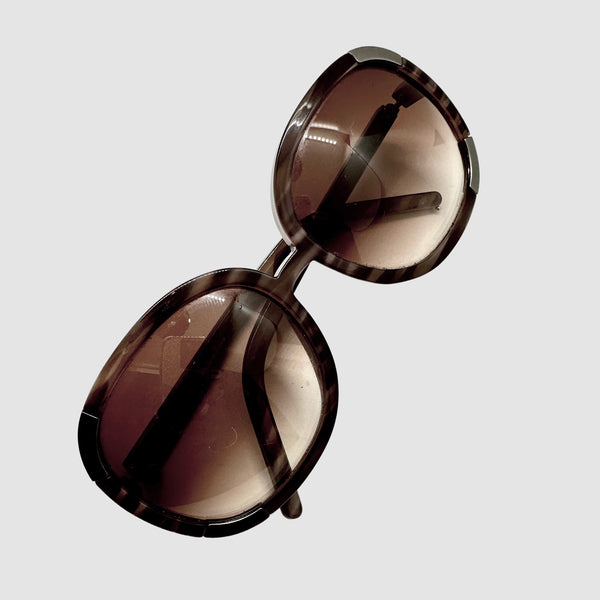 Chloé Oversized Smokey Tortoiseshell Resin Sunglasses