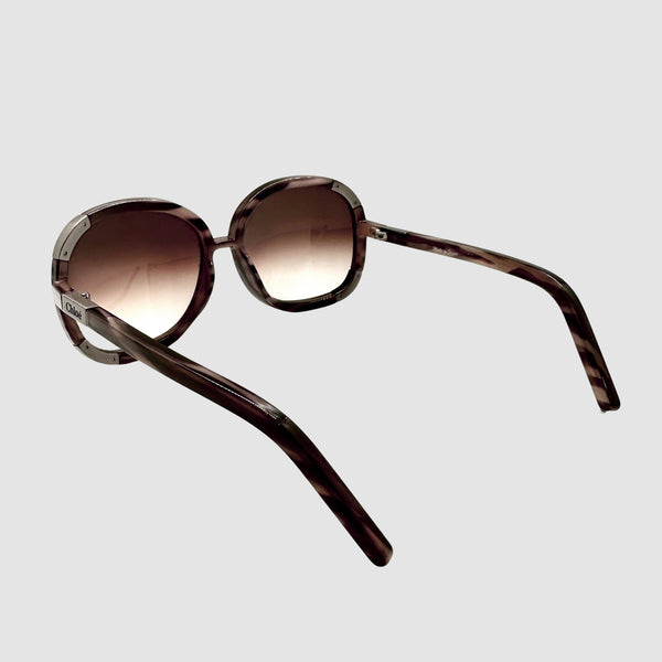 Chloé Oversized Smokey Tortoiseshell Resin Sunglasses
