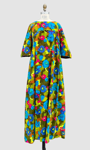 RICHARD DOUGLAS HONOLULU Vintage 60s/70s Mumu Dress • Large