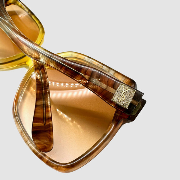 1970s Yves Saint Laurent Oversized Sunglasses, Gradient Resin Glasses Frames
