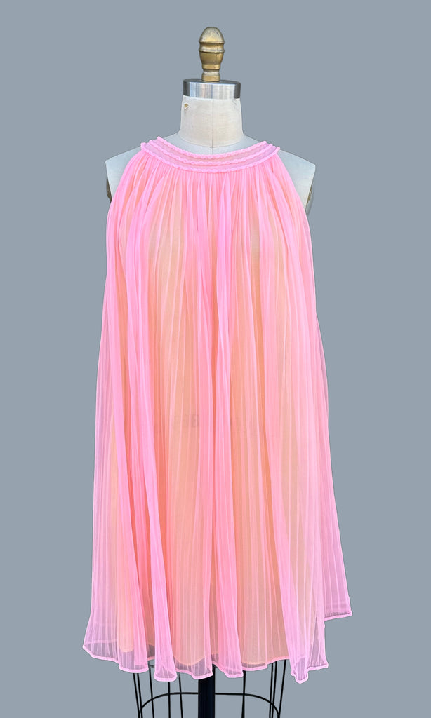 FORMFIT ROGERS Pink Baby Doll 60s/70s 2 Piece Night Gown Small Love Street Vintage FORMFIT ROGERS Pink Baby Doll 60s/70s 2 Piece Night Gown Small Love Street Vintage