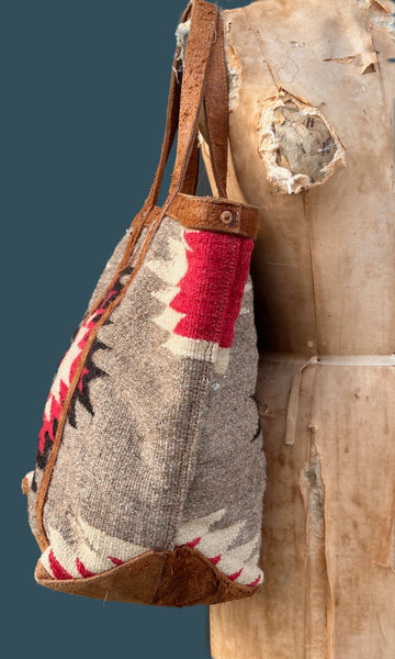 DOUBLE RL RRL, Ralph Lauren Handwoven Southwestern Style Tote