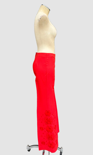 VINTAGE 60s/70s TWO PIECE Pant Set • Small