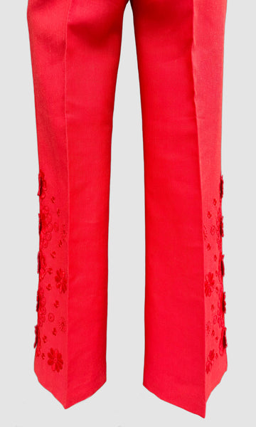 VINTAGE 60s/70s TWO PIECE Pant Set • Small