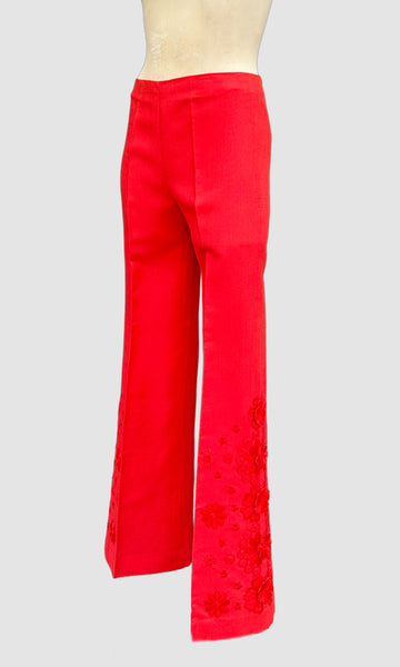 VINTAGE 60s/70s TWO PIECE Pant Set • Small