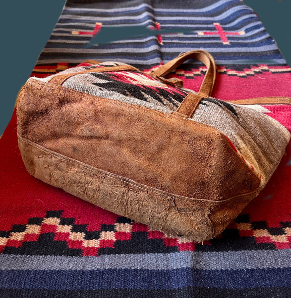 DOUBLE RL RRL, Ralph Lauren Handwoven Southwestern Style Tote