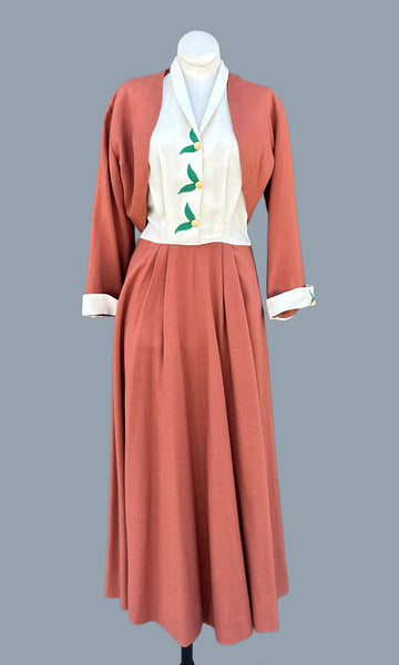 DARYL REG. 2 PIECE Vintage 50s Dress Set • Small