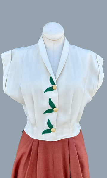 DARYL REG. 2 PIECE Vintage 50s Dress Set • Small