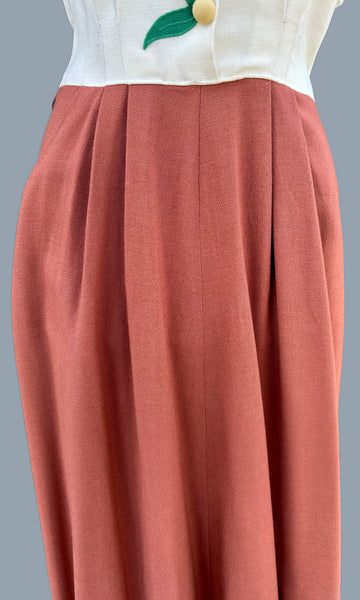 DARYL REG. 2 PIECE Vintage 50s Dress Set • Small