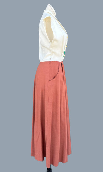 DARYL REG. 2 PIECE Vintage 50s Dress Set • Small