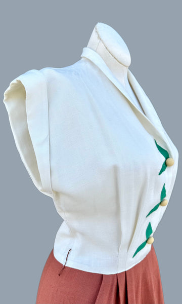 DARYL REG. 2 PIECE Vintage 50s Dress Set • Small