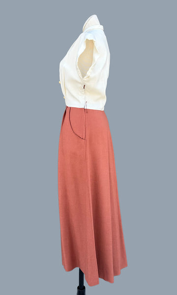 DARYL REG. 2 PIECE Vintage 50s Dress Set • Small